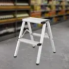 Folding Step Ladder Fishing Stool Space Saving Foldable Portable Practical