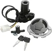 1 Set Motorcycle Fuel Gas Tank Cap Lock With 2 Keys+Ignition Switch Lock Kits Fit For Kawasaki Ninja ZX6R ZX-6R ZX636 ZX10R ZX1000