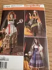 SIMPLICITY SEWING PATTERN 2331 GYPSY FORTUNE TELLER COSTUME SIZE 14-22 UNCUT