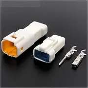 Xiaojiang Store 1 Set 2 3 4 6 8 Pin JST JWPF Automotive Waterproof Cable Connector Socket 0.7 MM Male and Female Butt Fit Fit Compatible Benz B:/W (Color : 3 Pin, Size : 1 Set)