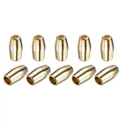 10Pcs 3.7mm Metal Bell Stopper Conical Cord Ends Lock Rope Fastener Gold