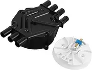 Alipis 1 Set Heavy Duty Ignition Distributor Cap and Rotor Kit for Compatible Models Durable Replacement for Enhanced Engine Performance and Easy Installation