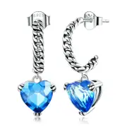 Sterling Silver Pure Heart Stud Hypoallergenic Earrings