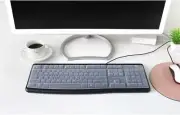 Cover Skin for Logitech K120 & MK120 Ergonomic Desktop USB Wi Silicone Keyboard