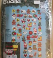 Bucilla Plastic Canvas Christmas Bounty Ornaments, Set of 50