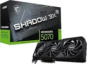 MSI NVIDIA GeForce RTX 5070 Shadow 3X OC 12GB GDDR7 Graphics Card PCIE 5.0-2.5 Slot - 1x 16 Pin Power - Minimun 650W PSU [GeForce RTX 5070 12G Shadow 3X OC]
