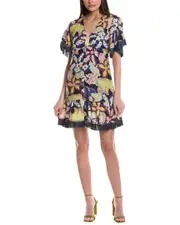Marie Oliver Octavia Linen-Blend Mini Dress