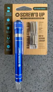 6-in-1 Mini LED Screwdriver - "Modern Monkey" blue - BRAND NEW, factory sealed