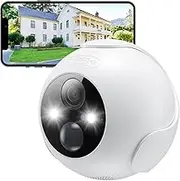 SwitchBot Outdoor Spotlight Camera 1080P - Security Camera Wireless with Human/Pet Detection, Waterproof Camera Works with Alexa&Google Home, Color Night Vision, Two-Way Audio, 256GB SD/Cloud Storage