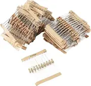 domoi 500pcs 50 Values 1/2W 0.5W 5% Carbon Film Resistors Assorted Kit Set