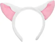 [NAMOARLY] Headband Fox Ears Headdress Animal Furry Ears Halloween Hairband Ear Shape Hair Hoop Fox Ear Hair Hoop Fox Hairband Fox Ears Hairband Fox Costume Fox Ear Hairband White Spinning