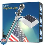 Solar Flag Pole Light, Bright Warm White 3000k Flagpole Light Upgrade Solar P
