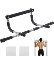 Pull Up Bar for Doorway | Thickened Steel Max Limit 440 lbs Upper Body silver2