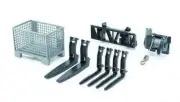 Bruder 02318 Front loader Accessory: Box Pallet, Winch and Forklift