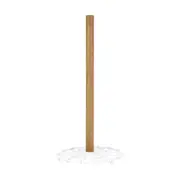 Off White and Acacia Paper Towel Stand