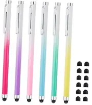Stylus Pens for Touch Screens (6 Cerise / Purple / Pink / Blue / Green / Yellow