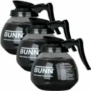 Coffee Pot Decanter BUNN 64oz Commercial Case of 3 & 100 12 cup Coffee filters