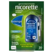 Nicorette Lozenge Cooldrops Nicotine 2mg 20 Pack - Icy Mint Regular Strength