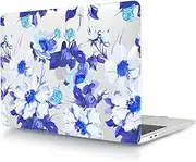 Laptop Hard Shell Case Compatible with New MacBook Pro 16 inch with Liquid Retina XDR Display & Touch ID 2021 Release Model A2485 M1, Color Printing Plastic Hard Shell Case Cover, Purple Flower