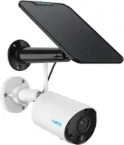 Wireless Security 3MP Camera Outdoor Rechargeable Solar Battery Powered, Wire-Fr