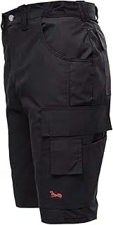 [strongAnt] Men's Work Trousers Short Ripstop - Professional Men's Cargo Work Shorts - Men's Trousers Short Summer - Black