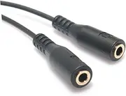 BRIGHTFUFU Audio Y Splitter Cable Adapter Male to Dual Female Headphone Mic Connector Compatible with Smartphones and Laptops Compact Design for Easy Portability