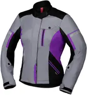 IXS Tour Finja-ST 2.0, textile jacket women , color: Black/Grey/Pink , size: 3XL
