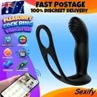 Cock Ring Anal Vibrator Prostate Massager Remote App Control Butt Plug Sex Toy