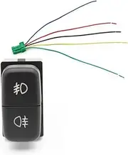1pc LED Light Dual Key Switch Central Door Lock Switch Unlock Button, for Mitsubishi, Pajero V73 Car Door Unlock Switch(Dual Fog)