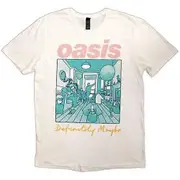 Oasis Unisex Adult Definitely Maybe Illustration T-Shirt White M