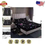 4-Piece King Sun and Moon Bedding Set with Deep Pocket - Dreamy Atmosphere