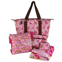 在飛比找樂天市場購物網優惠-米妮背提兩用包福袋(粉.玫瑰花)，出遊/背包/手提包/旅行包