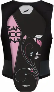 Zandona Soft Active Evo Leaves Kids Vest, black-purple, Size 135 cm 145 cm 150 cm Black Purple