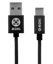 MOKI Braided Type-C SynCharge Cable 90cm/3ft Gun Metal Tip