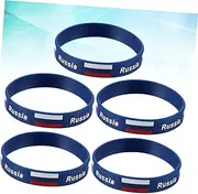 5pcs Silicone Wristbands Stretch Bracelet String in Bulk Sport Hand Ring Country Flag Bracelet Country Flag Printed Bracelet Wrist Band Baseball Thing Qatar Fashion