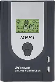 Brilluxa Solar Charge Controller 20A MPPT Solar Panel Regulator 260W 12V 520W 24V Adjustable Temp Detect Solar Charge Controller for Gel Lithium Batteries
