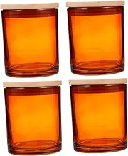 OFFIGAM 4 Sets Scented Candle Tin Cans with Lids DIY Candle Making Jars for Home Decor for Birthdays and Special Occasions for Bedroom and Office