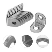10 Pcs Stainless Steel Corner Code Right Angle Clamp Wall Shelf Brackets