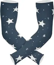 [Yoogain] UV Protection Cover Up Sleeve Stars Compression Sleeve Cooling Feeling Strong Air Permeability cubre brazos, Stars