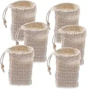 LALADEFIEE Bar Soap Bag Set Mesh Pouches Drawstring for Wall Hanging Perfect for Handmade Soap Exfoliation
