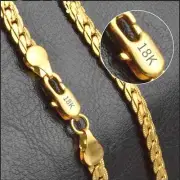 18K Gold clad over 925 solid sterling silver sideways chain