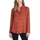 SANCTUARY NEW Women's Boyfriend Plaid Button Down Shirt Top TEDO