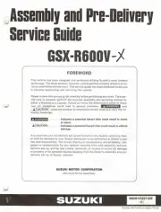 NOS Genuine Suzuki Assembly and Pre-Delivery Service Guide/Manual GSX-R600 1997