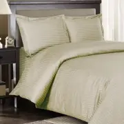 1200 Thread Count Egyptian Cotton PILLOW CASE Set Standard / Queen Beige Stripe