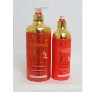 Glow Easy Glow Lightening Body Milk Lotion + Body Wash - 2Pcs Set (Orange)