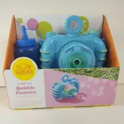 Bubble Machine Camera Toy Lights Up, Blows Bubbles & Plays Music Sun Squad