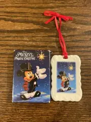 Disney's Mickey's Magical Christmas 2001 Collectible Glass Ornament w/Box