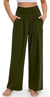 [Gracyoga] Wide Leg Yoga Pants for Women Casual Loose Cozy Sweatpants High Waisted Lounge Pajama Flowy Pants With Pockets