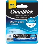 ChapStick Moisturizer 2-in-1 Lipcare SPF 15, Original – Sunscreen Lip Balm with