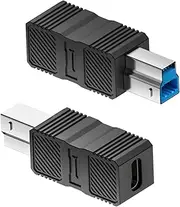 USB Printer Adapter - USB to B 3.0 Connector Adapter | Plug and Play Connector for Scanner Hub Laptop Tablet Hard Drive Host Docking Station